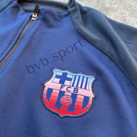 لوگوی دوخت ست گرمکن شلوار تمام زیپ بارسلونا 2022-23