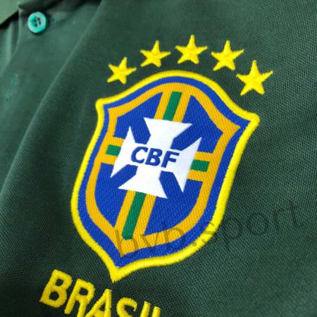 لوگوی دوختی پولوشرت تمرینی برزیل 2022 (سبز)