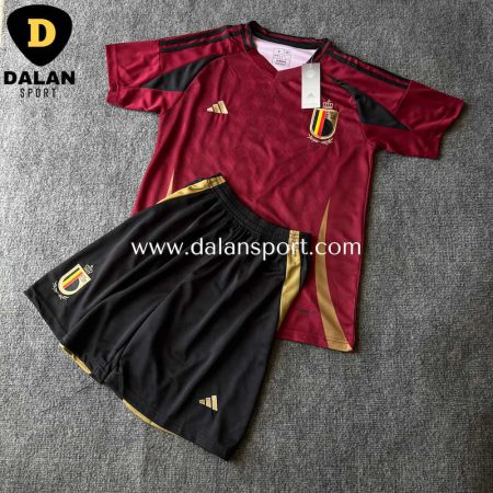لباس اول تیم ملی بلژیک ۲۰۲۴-۲۵ ورژن هوادار (تیشرت و شورت)