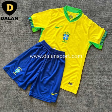 لباس اول برزیل 2024 (تیشرت و شورت هواداری)